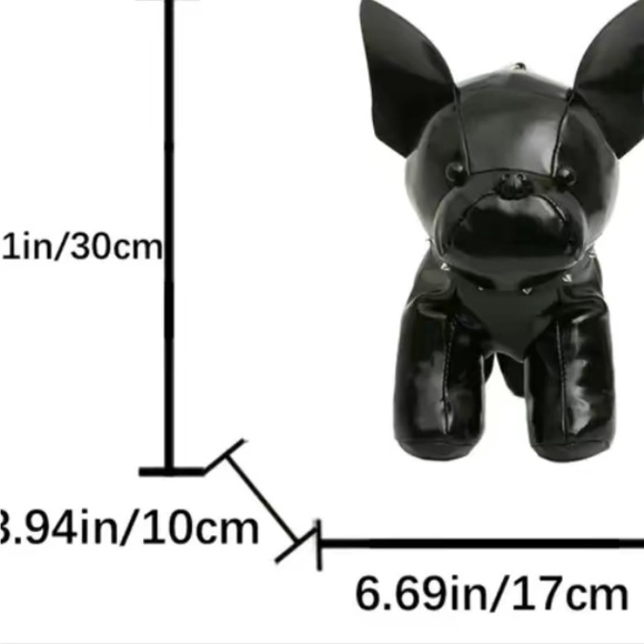 Black Dog-Shaped Crossbody Bag - Picture 4 of 14